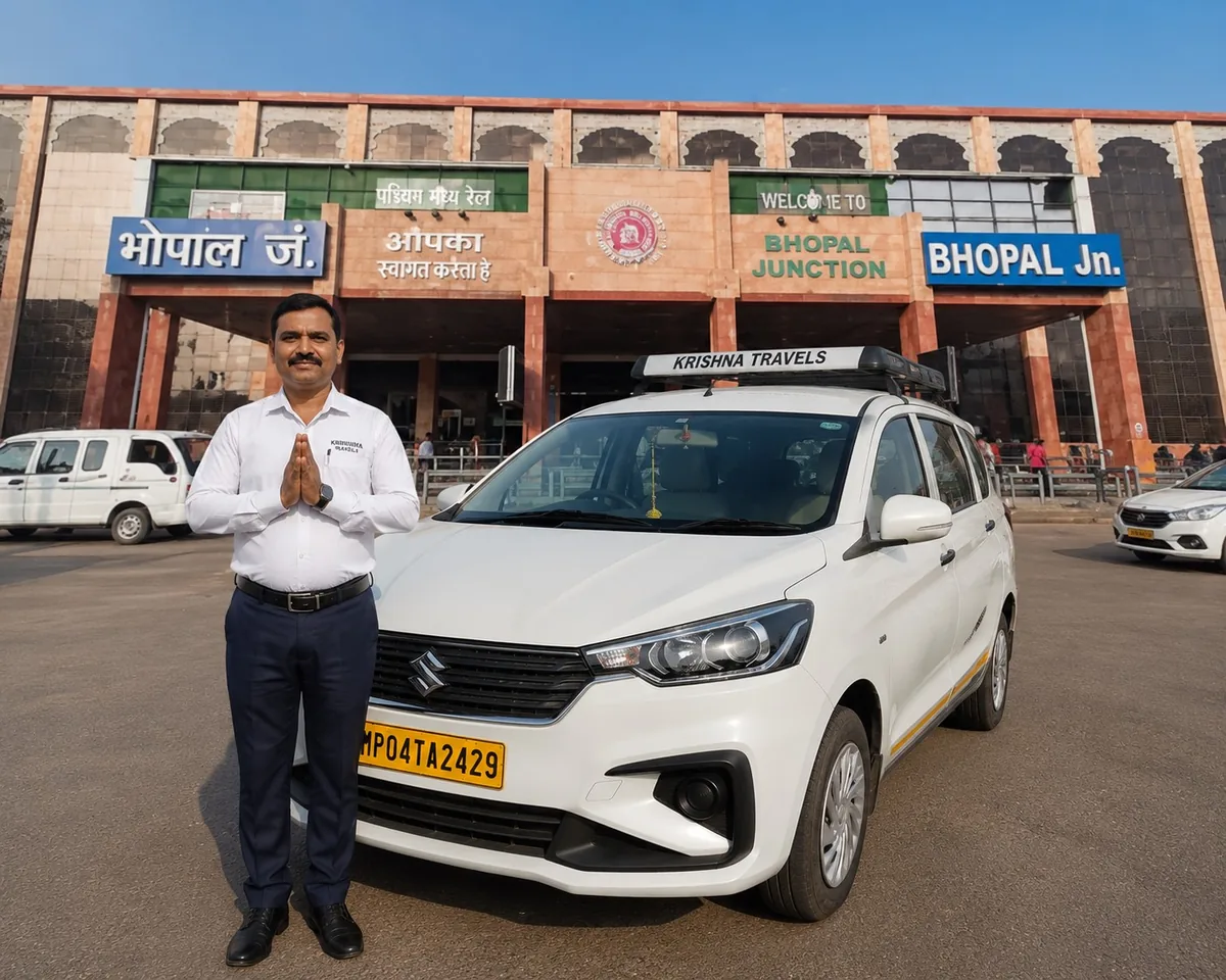 Bhopal to Bhopal Junction Railway Station Taxi Service taxi service by Krishna Travels
