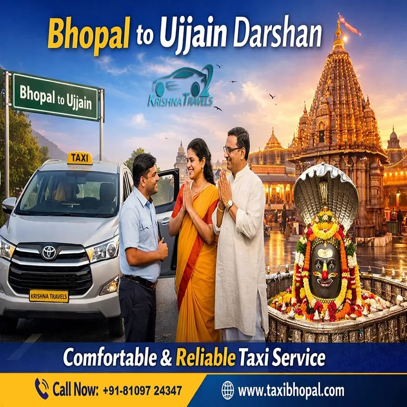 Bhopal to Ujjain Taxi Service taxi service by Krishna Travels