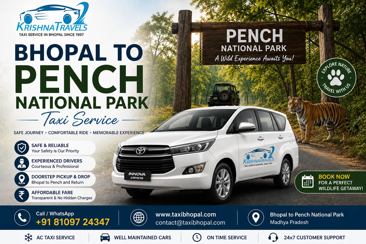 Bhopal to Pench National Park Taxi Service taxi service by Krishna Travels