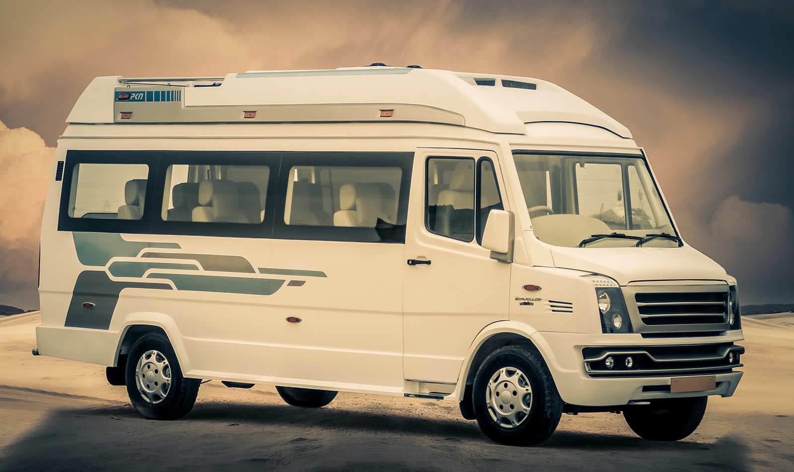 tempo traveller 17 seater on road price