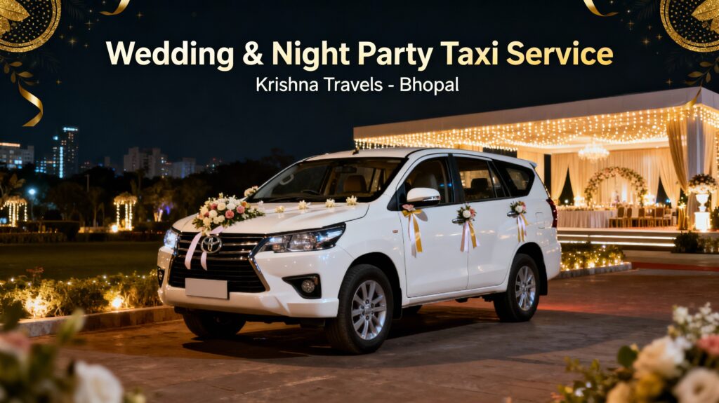 wedding night party taxi service bhopal krishna travels
